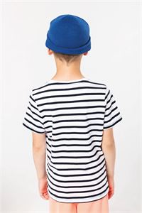 T-SHIRT BAMBINO A RIGHE CON TASCA